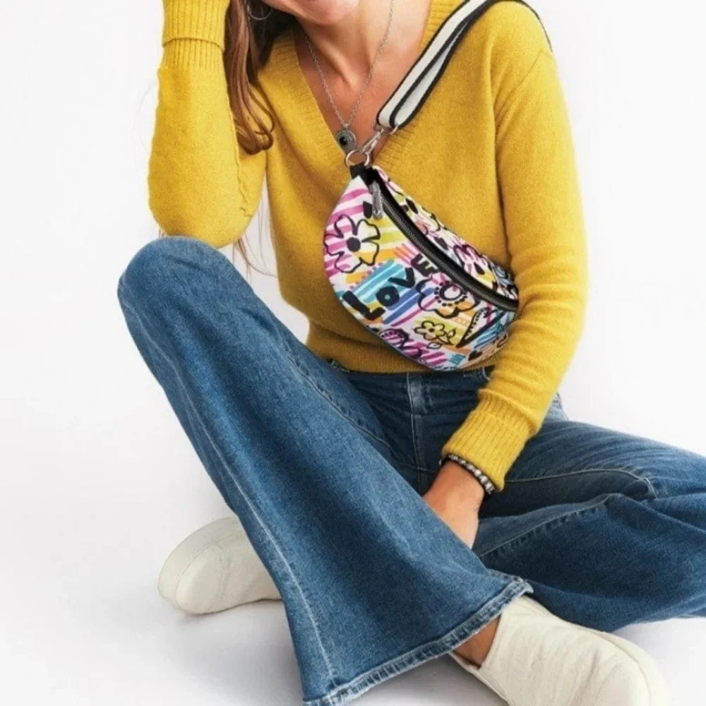 Brighton Graffiti Love Cross Body Belt Bag #D30265 NWT - Picture 2 of 12